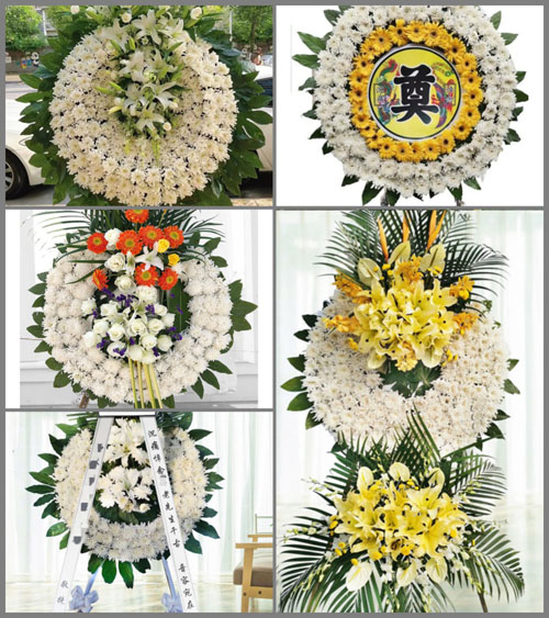 湖北黄冈市黄梅县大河镇老屋村花圈速递